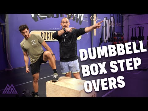 Dumbbell Box Step Over Technique Tip