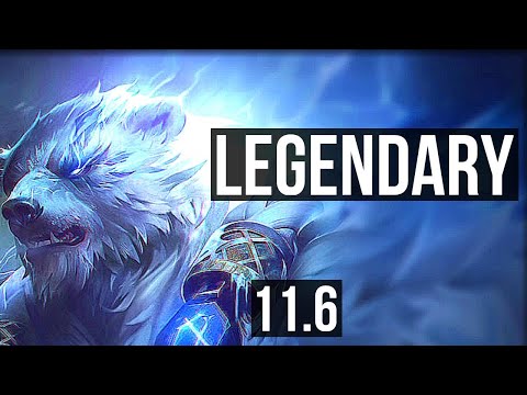 VOLIBEAR vs GANGPLANK (TOP) | 8/1/8, Rank 9 Voli, Legendary | NA Challenger | v11.6