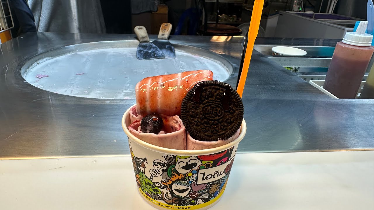 本場タイのロールアイス(パタヤ編)roll ice  ice cream