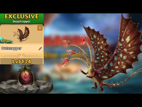 Outsnapper Max Level 134 Titan Mode - Exclusive Snaptrapper - Dragons:Rise of Berk