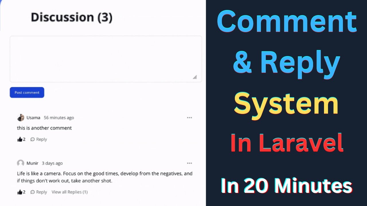 How to Add Comment & Reply System in Laravel Using Commentify
