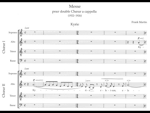 Frank Martin - Mass for double choir a cappella (score video)