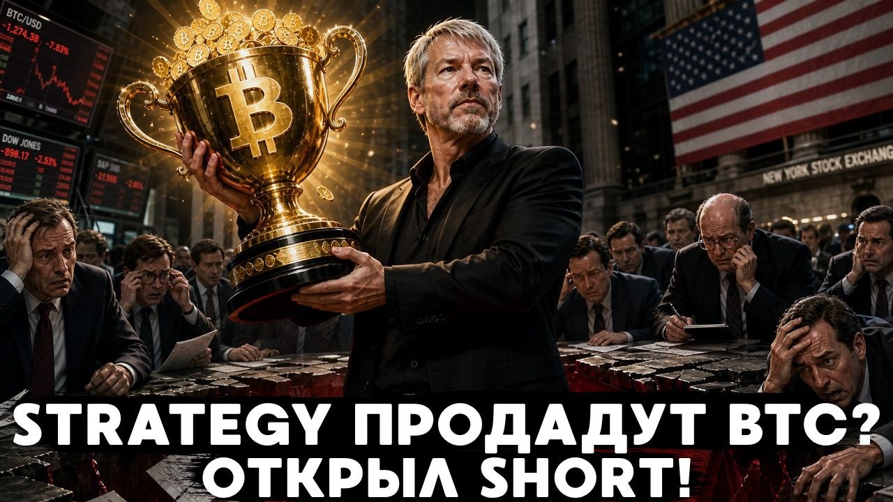 STRATEGYB БУДУТ ПРОДАВАТЬ СВОИ BTC,  МОЯ SHORT-ПОЗИЦИЯ ПО РЫНКУ!