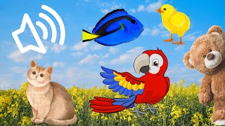 Download Lagu Funny Animals: Chick, Sheep, Cow, Flamingo, Hippo, Horse.. Thumbnail