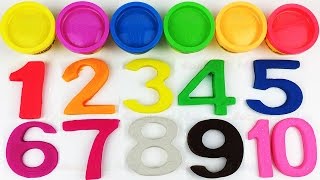 Learn Colors and Numbers 1 to 10 with Play Doh Mod