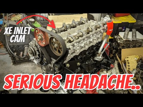 C20LET engine build - Cylinder head install & Cambelt timing #turbo #vauxhall #redtop