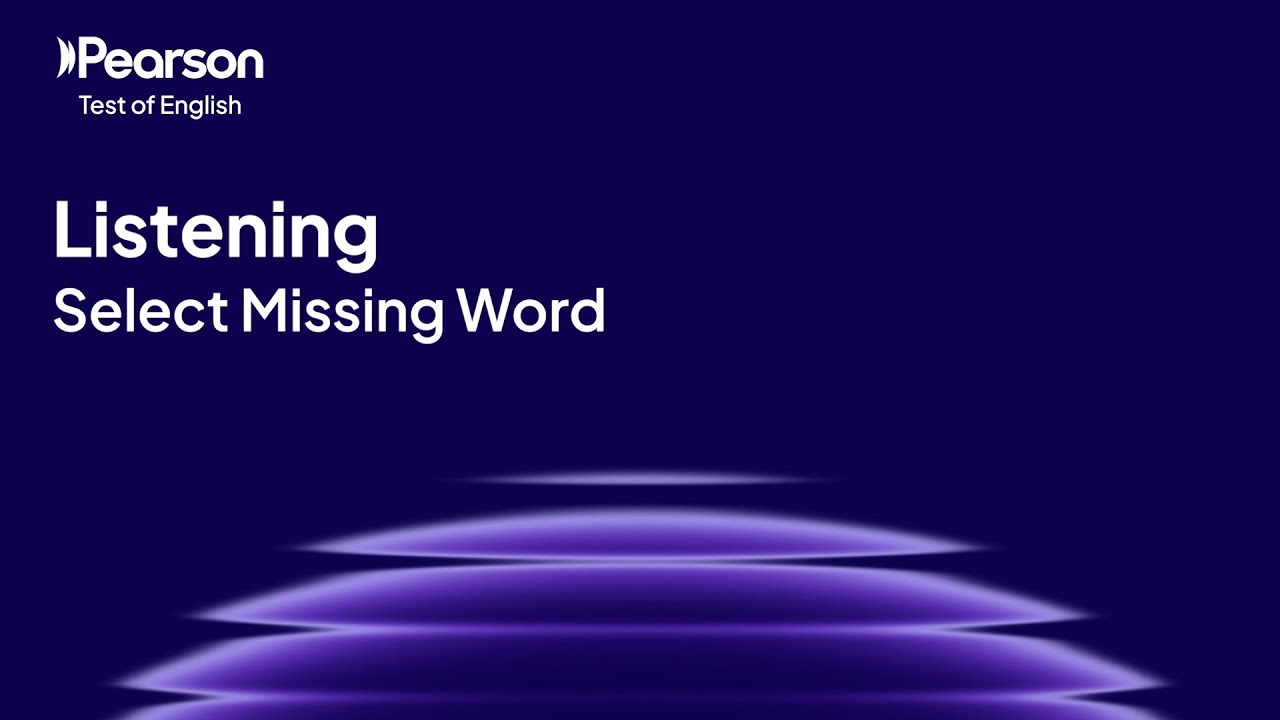 PTE Core | Listening | Select Missing Word