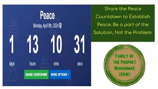 #Peace #CountDown #LiveTodayChallengeYourself