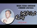 Main Tera Shehar Chhod Jaunga Urdu Poetry Saif Uddin Saif