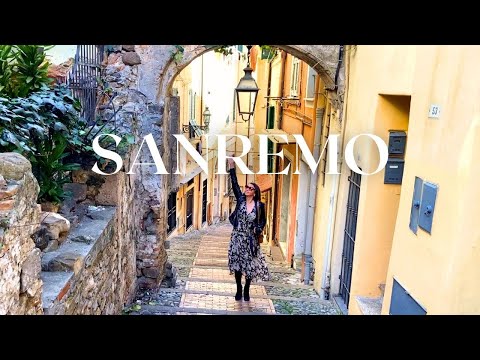 Walk in SANREMO, Italy! Just 1 hour from Nice! Beautiful place on the coast of Liguria!