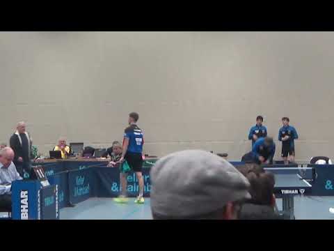Spielende Flemming vs Istrate 20241215 TV Hilpoltstein  Saarbruecken 2  Table Tennis 2 Bundesliga Zo