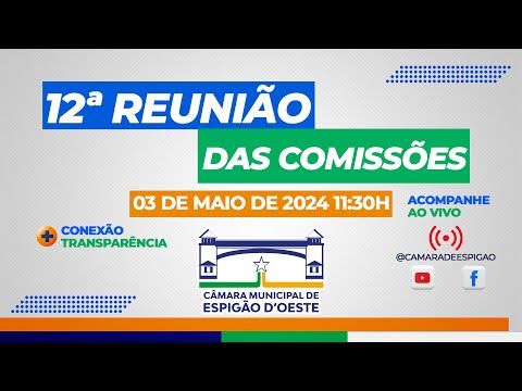 12º REUNIÃO ORDINÁRIA DAS COMISSÕES 03 DE MAIO DE 2024