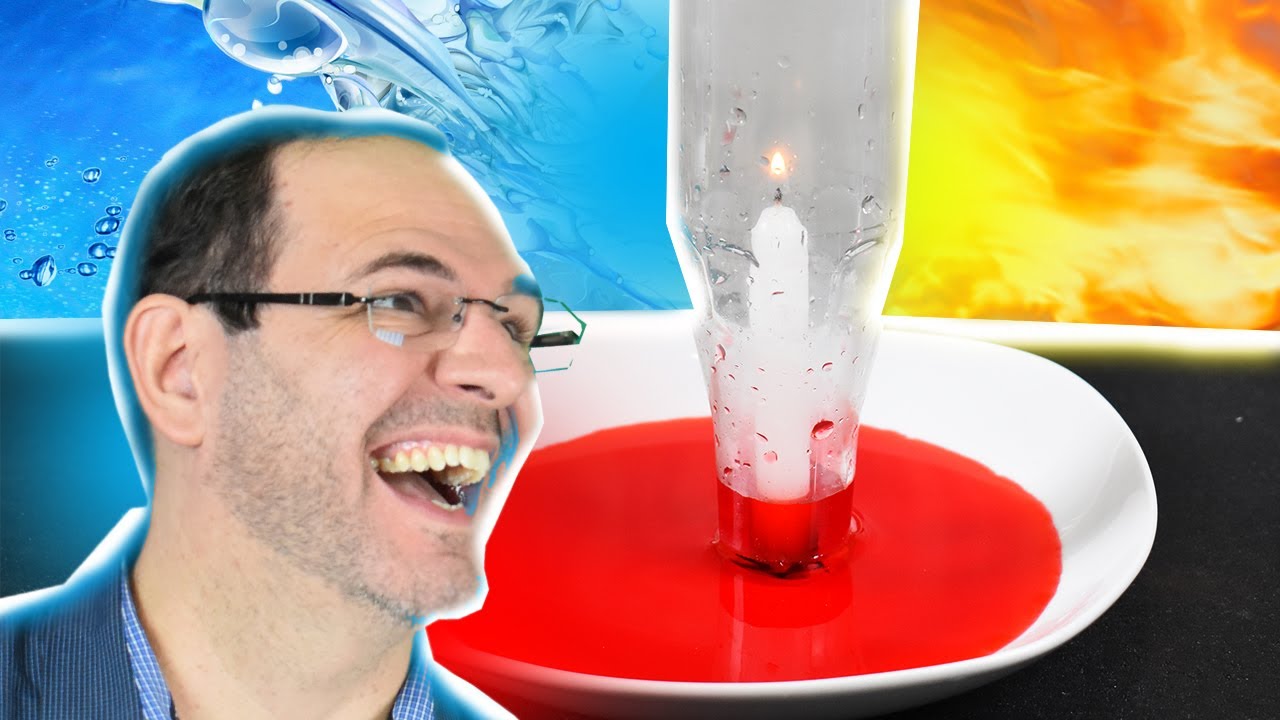 A VELA QUE FAZ A ÁGUA SUBIR NA GARRAFA | COMO FAZER A ÁGUA SUBIR NA GARRAFA | EXPERIÊNCIA DE FÍSICA