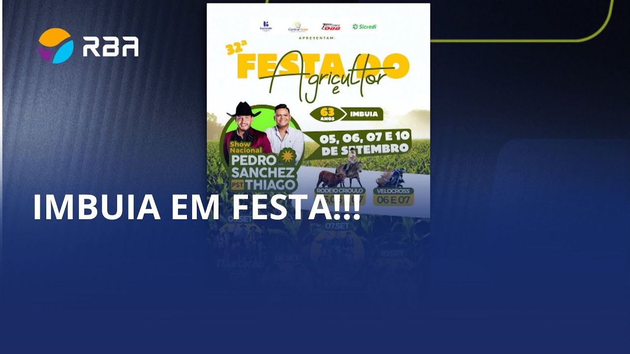 Imbuia completa 63 anos e comemora 32ª Festa do Agricultor