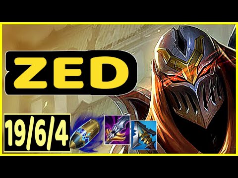 ZED VS TALIYAH - 19/6/4 KDA MID GAMEPLAY DIAMOND IV