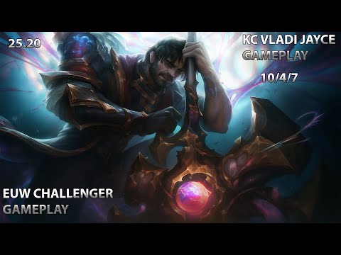 KC Vladi Jayce | EUW Challenger Gameplay | Jayce vs Akali | Mid Lane | 25.20 | KC Mid player