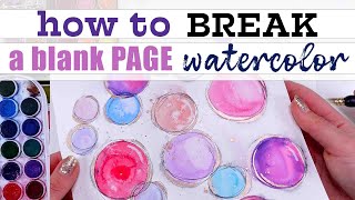 How to START a blank WATERCOLOR page - Circles made easy ! @skrimwatercolors