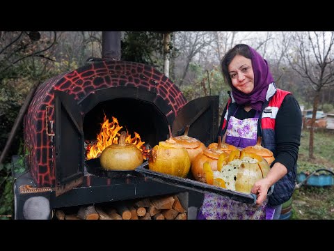 How to Cook Traditional Pumpkin Pilaf | Pumpkin Dessert Recipe | Pumpkin Day in Our Village