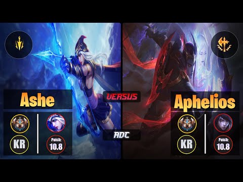 Challenger ASHE [Lethal Tempo] (ADC) VS  APHELIOS - Challenger KR Patch 10.8
