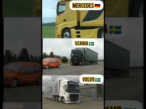 Thumbnail for "Auto-Brake Battle: Scania vs Mercedes vs Volvo Trucks" ✅ by Car