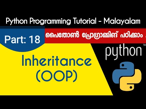 Oop Inheritance Python Tutorial Malayalam Malayalam