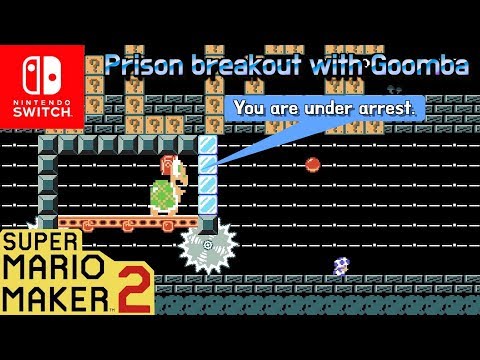 Super Mario Maker 2: course world play #35 "Prison breakout with Goomba"