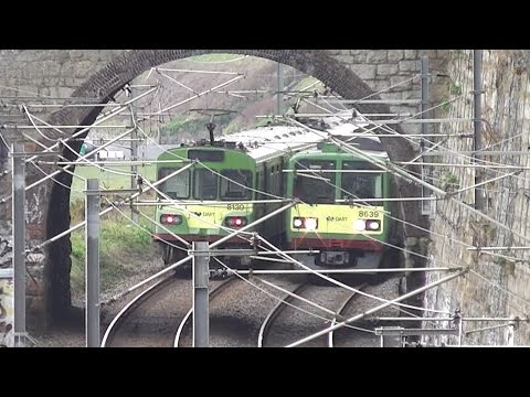 Irish Rail 8300 and 8520 Class Dart Trains - Killiney, Dublin