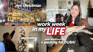 work week in my life: prepping to go to DUBAI for COP28! black friday shopping, outfits, packing