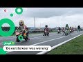Kinderen crossen op het EK Mini Road Racing
