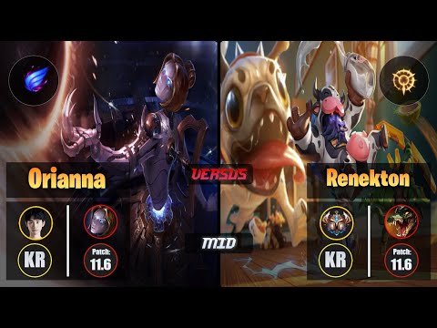 Doinb ORIANNA (Mid) [Phase Rush] VS RENEKTON - Challenger KR Patch 11.6