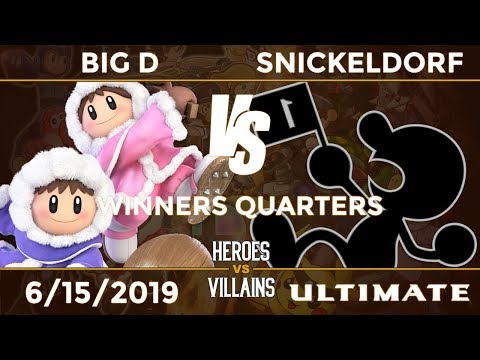 Heroes vs Villains: Winners Quarters - CACAW|Big D (Ice Climbers) vs BURG|Snickeldorf (Game & Watch)