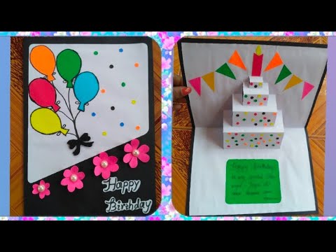 HOW TO MAKE BEAUTIFUL HANDMADE BIRTHDAY CARD // DIY BIRTHDAY CARD //SIMPLE HANDMADE BIRTHDAY CARD //