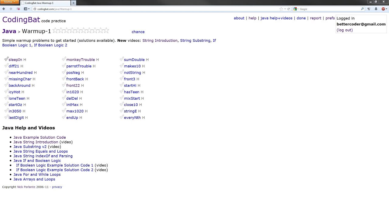 CodingBat - Java Warmup-1 Solutions - Introduction