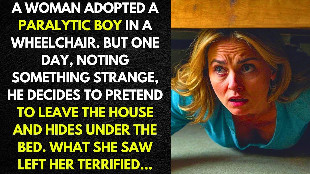 A WOMAN ADOPTED A PARALYTIC BOY IN A WHEELCHAIR. BUT ONE DAY, NOTING SOMETHING STRANGE, HE DECIDES..