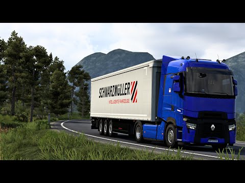 ETS2 1.40 - ProMods 2.52 - Renault T Range Evolution - Trip: Östersund - Oslo