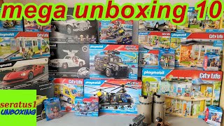 mega unboxing 10 Spielzeug auspacken Playmobil Swat Geländefahrzeug Schule Ferrari seratus1 unboxing