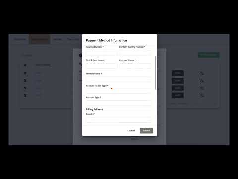 How to configure a payment portal for ACH.