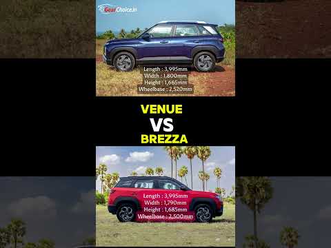 Hyundai Venue vs Maruti Brezza 🔥 | Price & Interior Comparison
