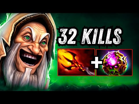 Crazy Burst Damage Mid Keeper of the Light Dagon + Octarine Core One Shot Builds Carry in Immortal