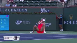 EMBARRASSING MOMENTS IN TENNIS (2019) BARBORA STRYCOVA -DOHA AND ALIZE CORNET-BNP