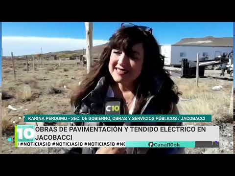 Ponen en marcha el programa "Pavimento Urbano" en Jacobacci