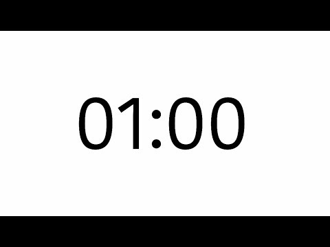 1 Minute Countdown Timer 4K (no sound) - White