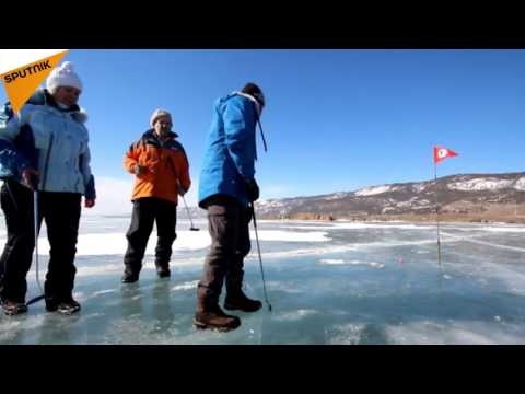 Ice Golf on the World’s Largest Freshwater Lake Baikal