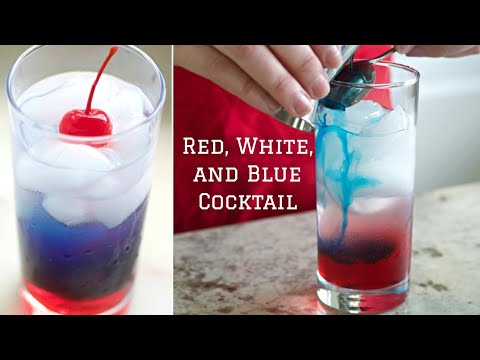 Red, White, and Blue Cocktail | 3 Layered Drink