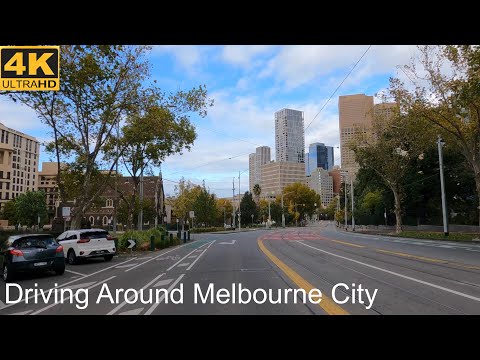 Driving Around Melbourne City | Melbourne Australia | 4K UHD