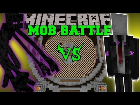 SLENDERMAN VS MUTANT ENDERMAN & ENDERMAN - Minecraft Mob Battles - Creepy Pasta Mods