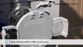 Universal equipment carrier for securely attaching electrical installations