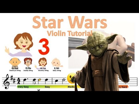 Star Wars Main Theme sheet music & violin finger pattern tutorial | HTP TV