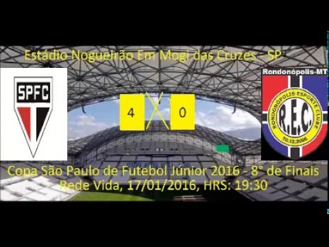 Copa São Paulo de Futebol Júnior São Paulo SP 4 x 0 Rondonópolis MT