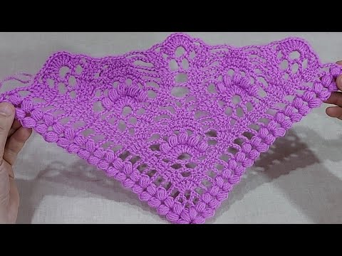 How to crochet  flower shawl 🌼 step by step